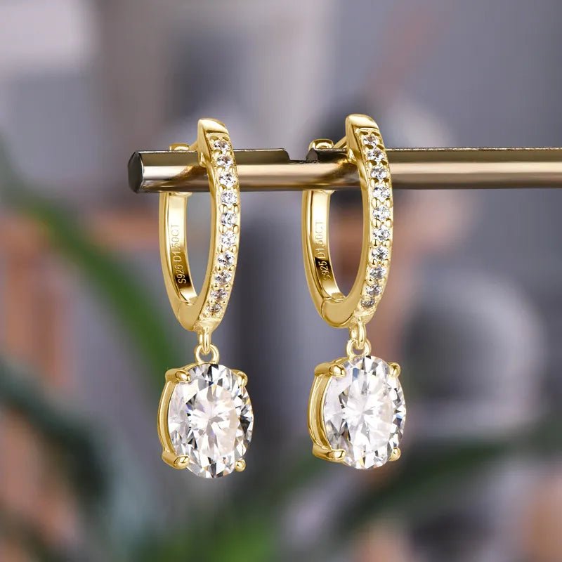 3 Carat Moissanite 925 Sterling Silver Earrings - Samuels Jewelers
