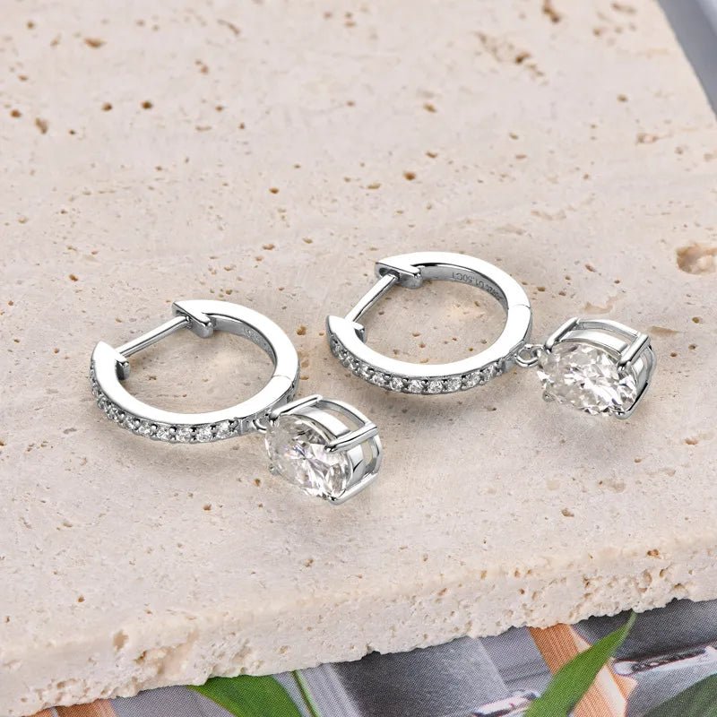 3 Carat Moissanite 925 Sterling Silver Earrings - Samuels Jewelers