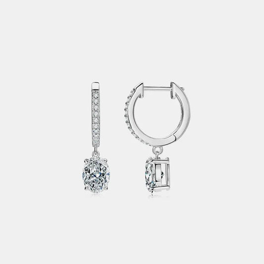 3 Carat Moissanite 925 Sterling Silver Earrings - Samuels Jewelers