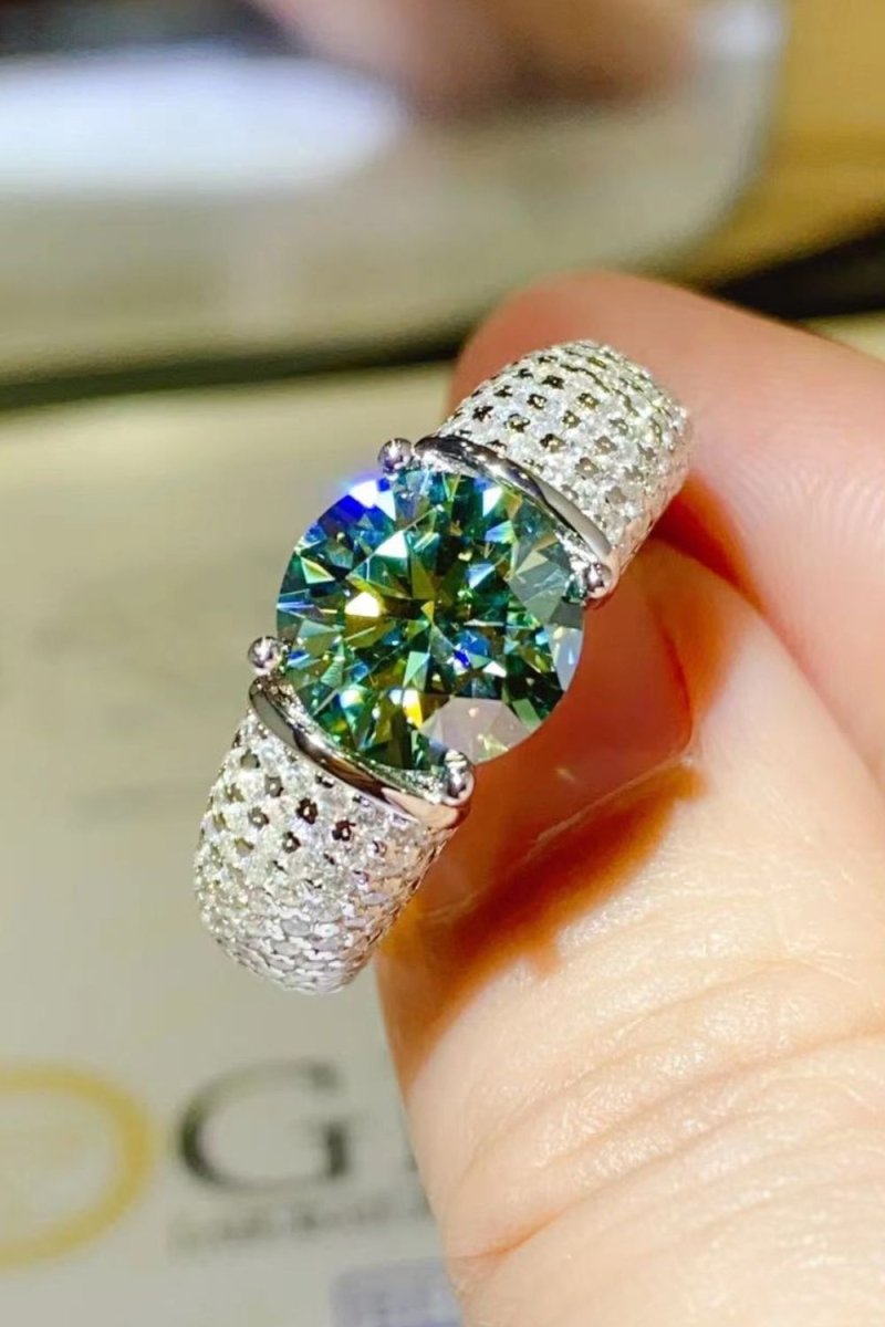 3 Carat Moissanite Side Stone Ring - Samuels Jewelers