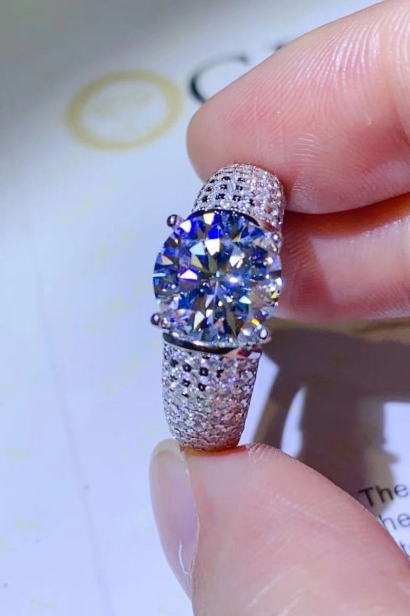 3 Carat Moissanite Side Stone Ring - Samuels Jewelers