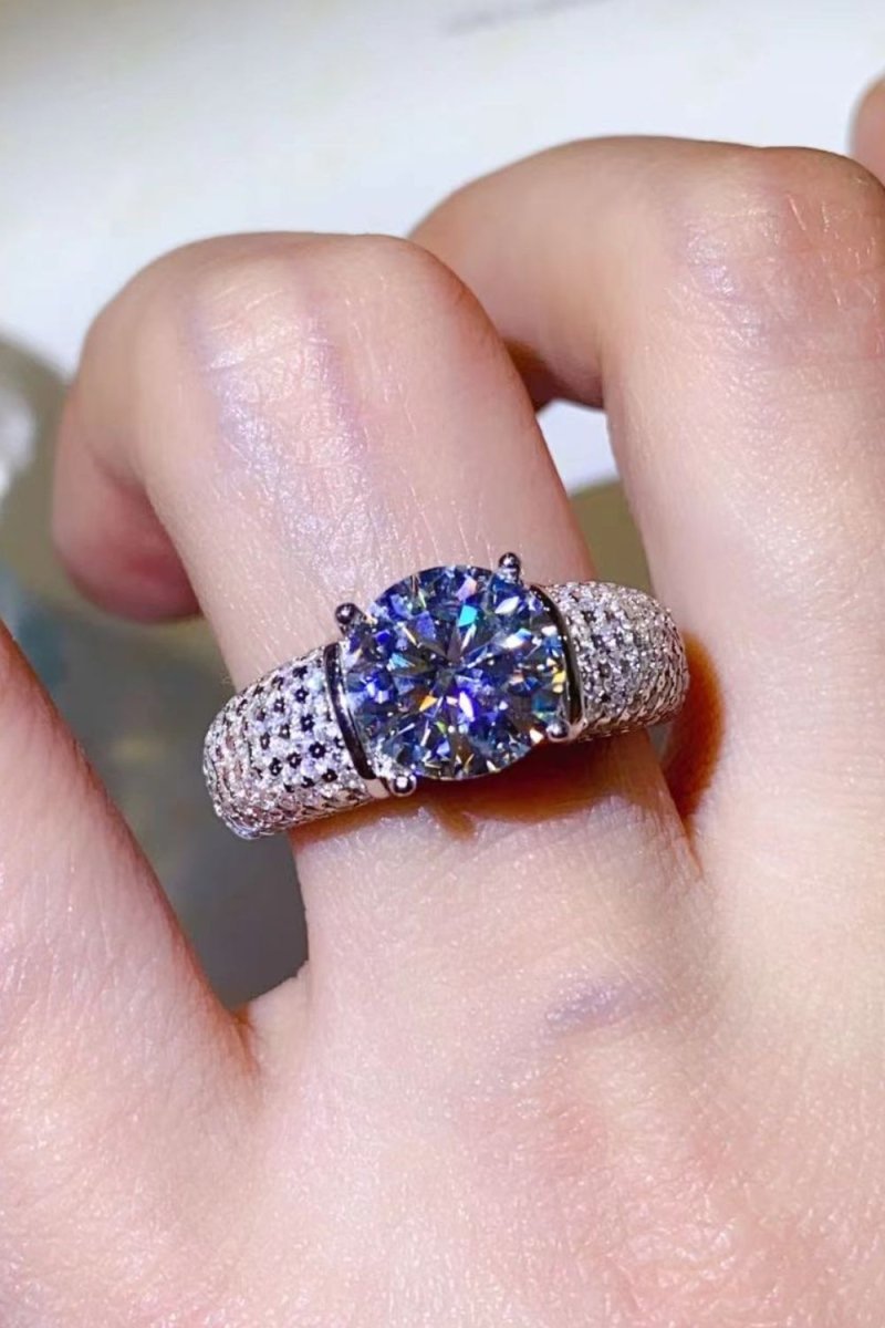 3 Carat Moissanite Side Stone Ring - Samuels Jewelers