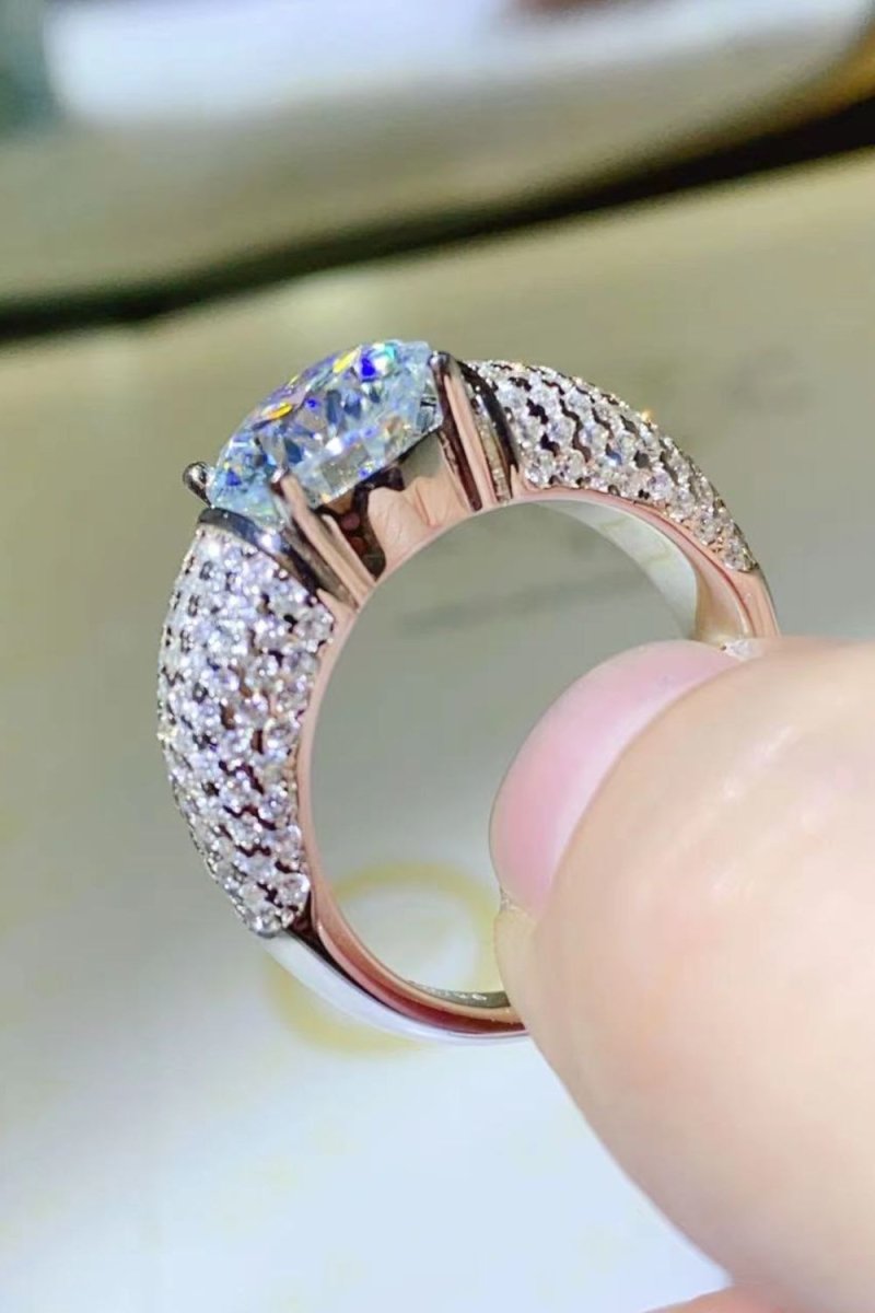 3 Carat Moissanite Side Stone Ring - Samuels Jewelers