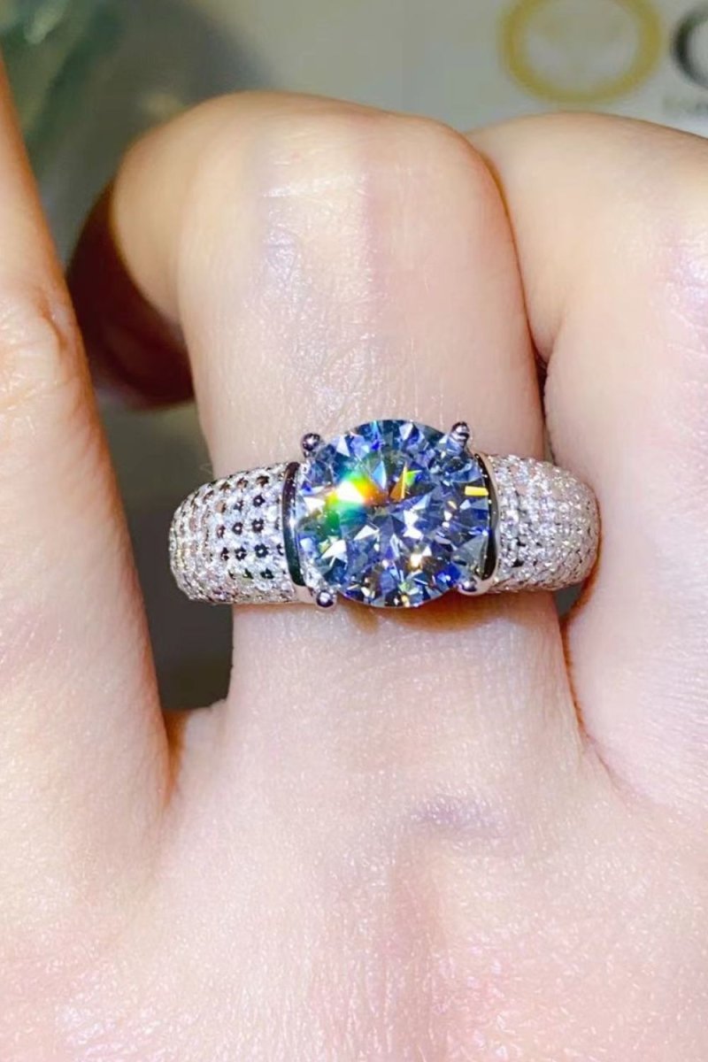 3 Carat Moissanite Side Stone Ring - Samuels Jewelers