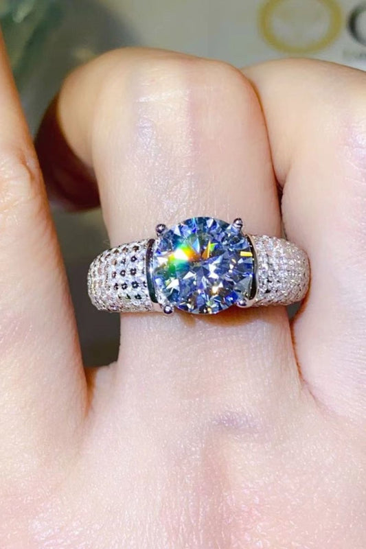 3 Carat Moissanite Side Stone Ring - Samuels Jewelers