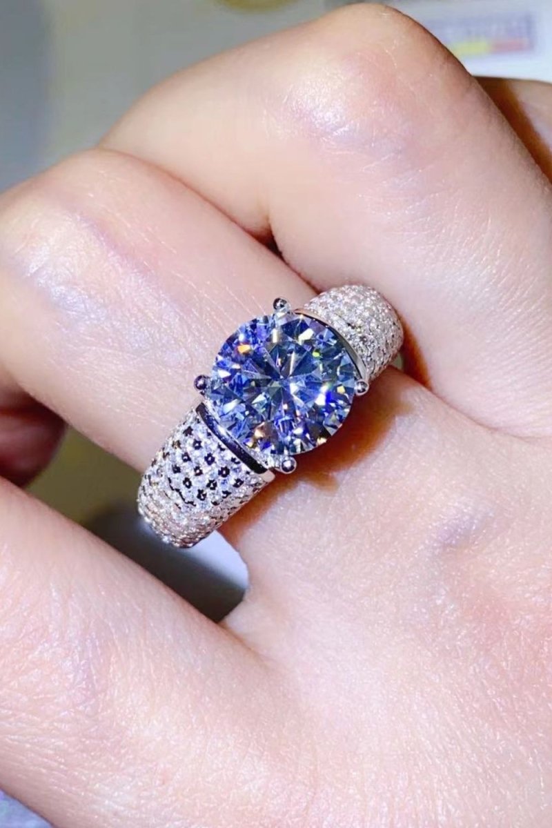 3 Carat Moissanite Side Stone Ring - Samuels Jewelers