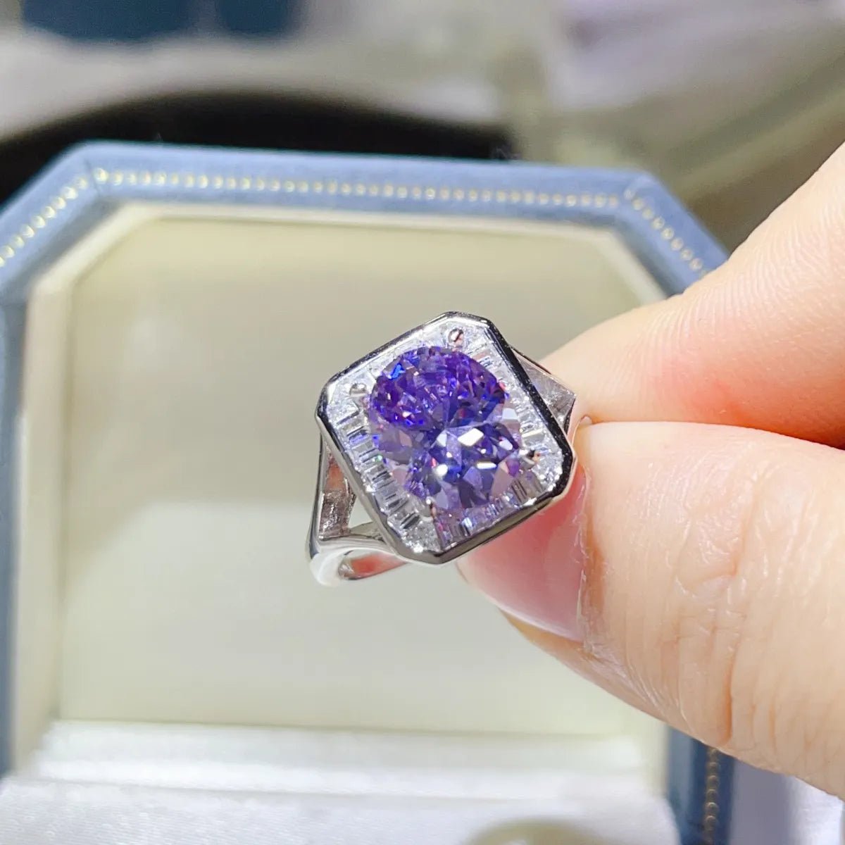 3 Carat Moissanite Square Ring - Samuels Jewelers