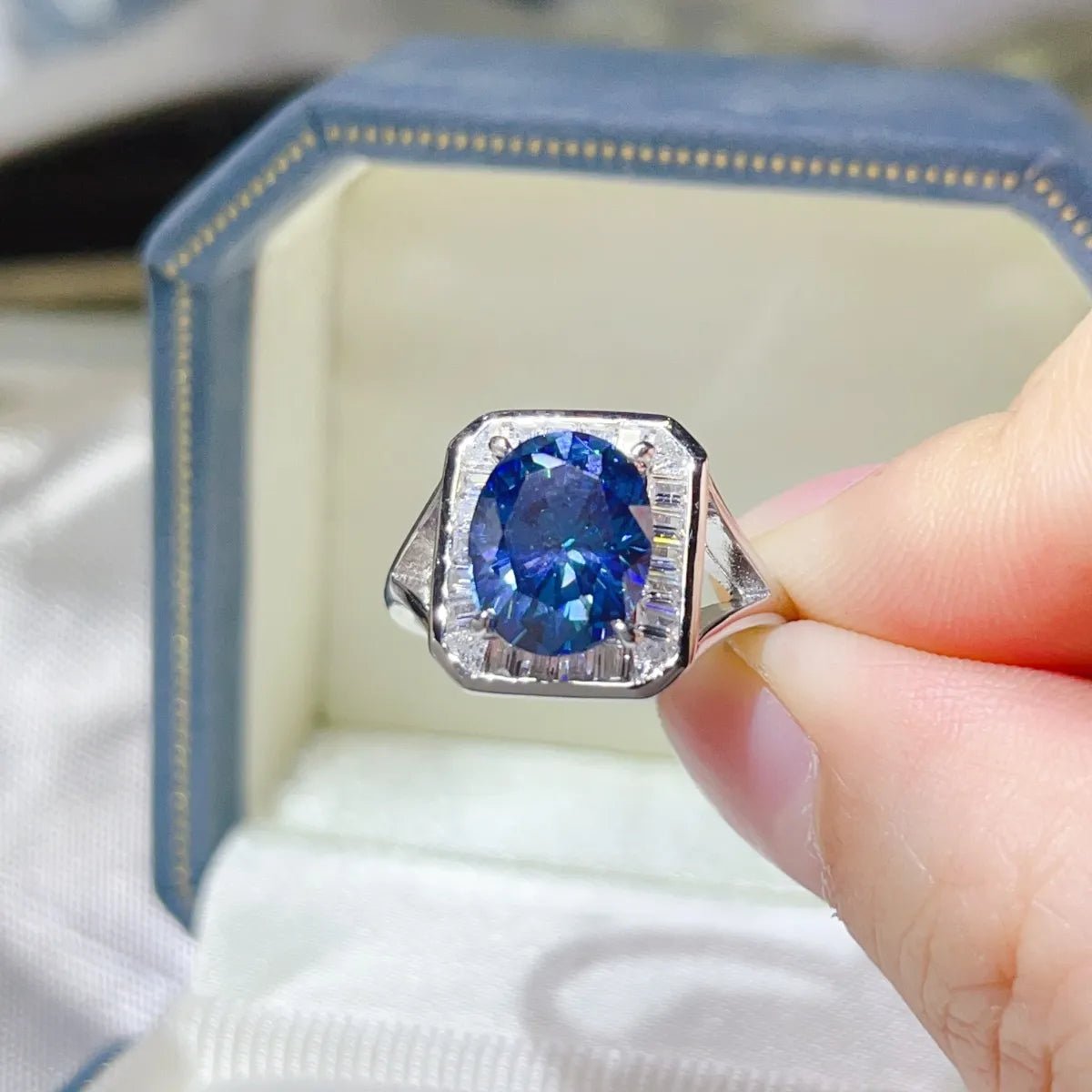 3 Carat Moissanite Square Ring - Samuels Jewelers
