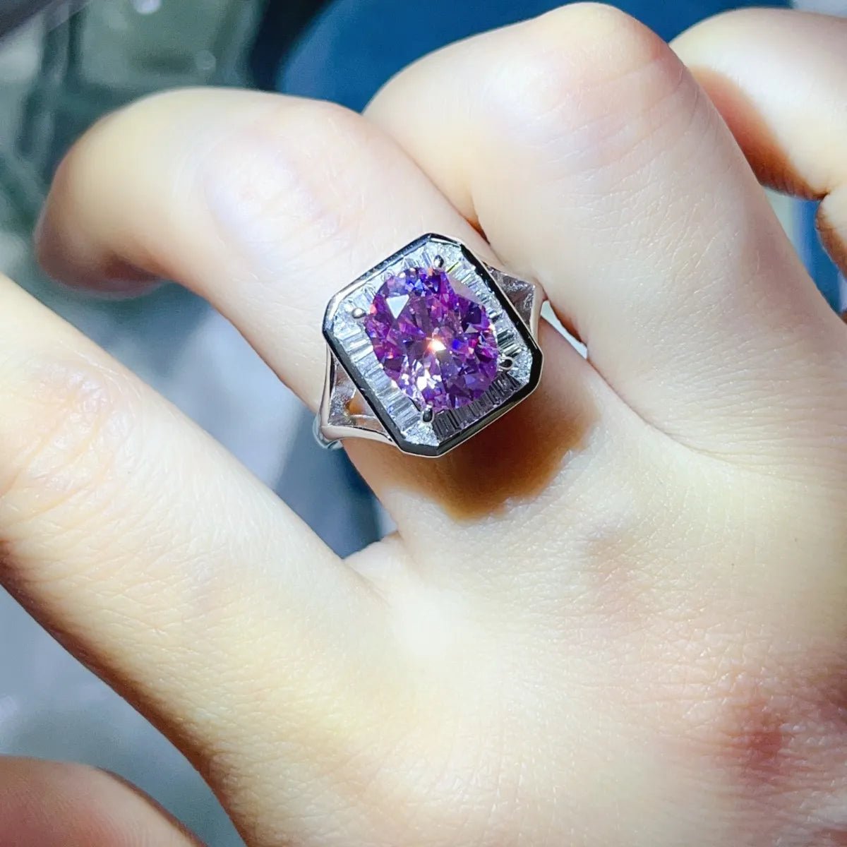 3 Carat Moissanite Square Ring - Samuels Jewelers