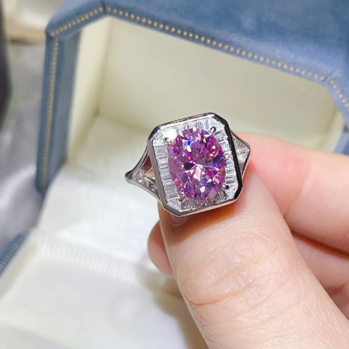 3 Carat Moissanite Square Ring - Samuels Jewelers