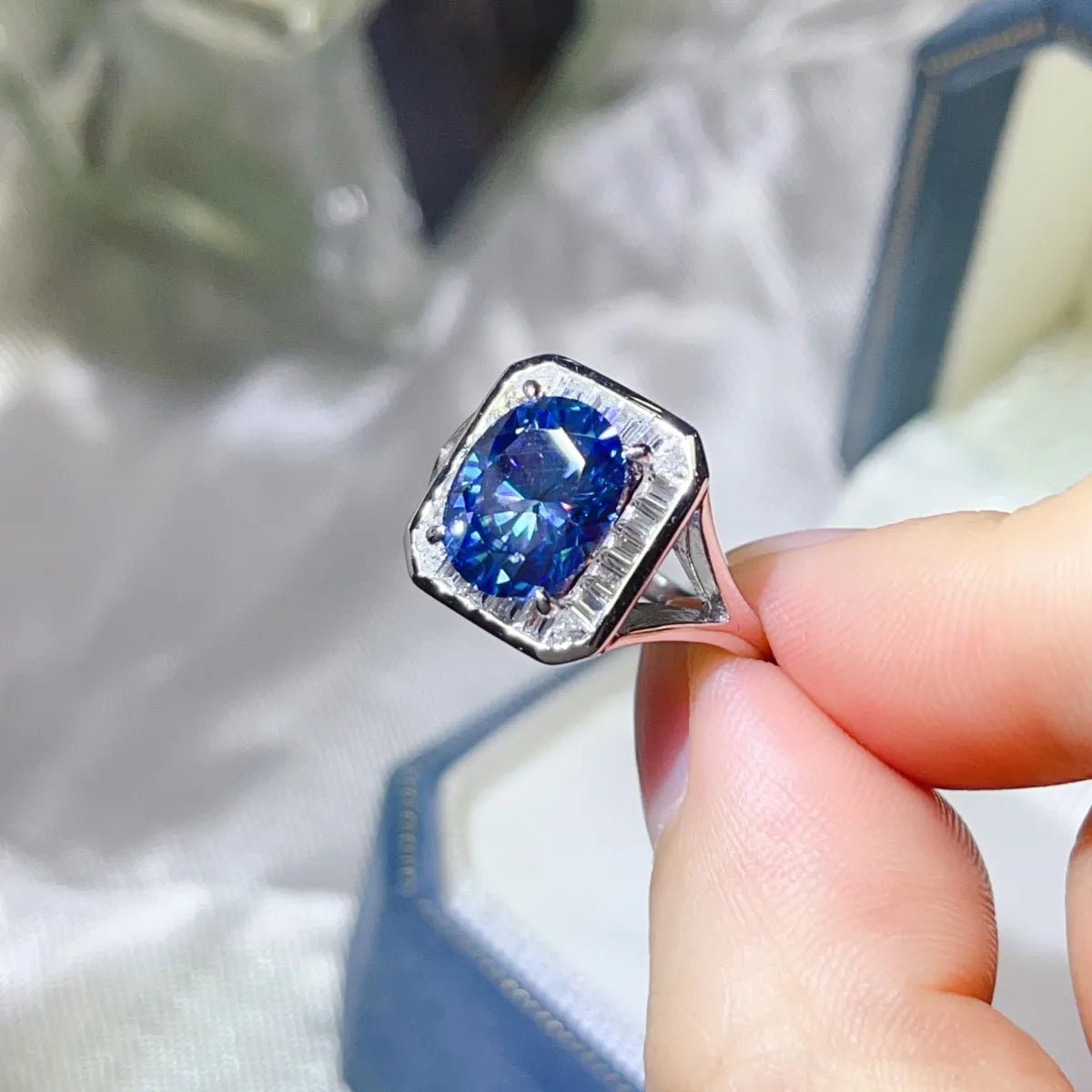 3 Carat Moissanite Square Ring - Samuels Jewelers