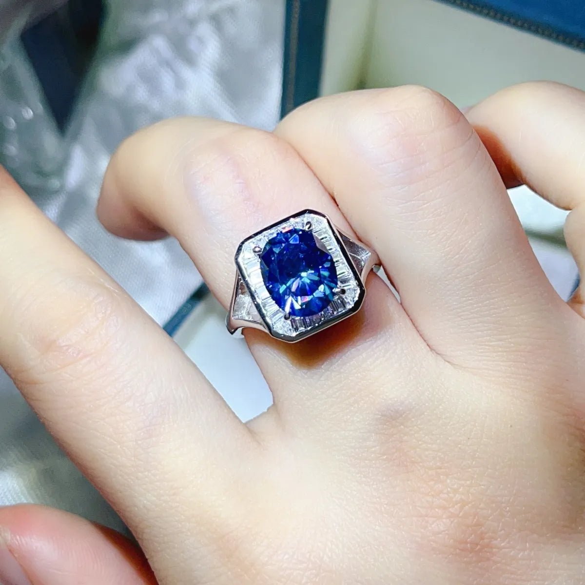 3 Carat Moissanite Square Ring - Samuels Jewelers