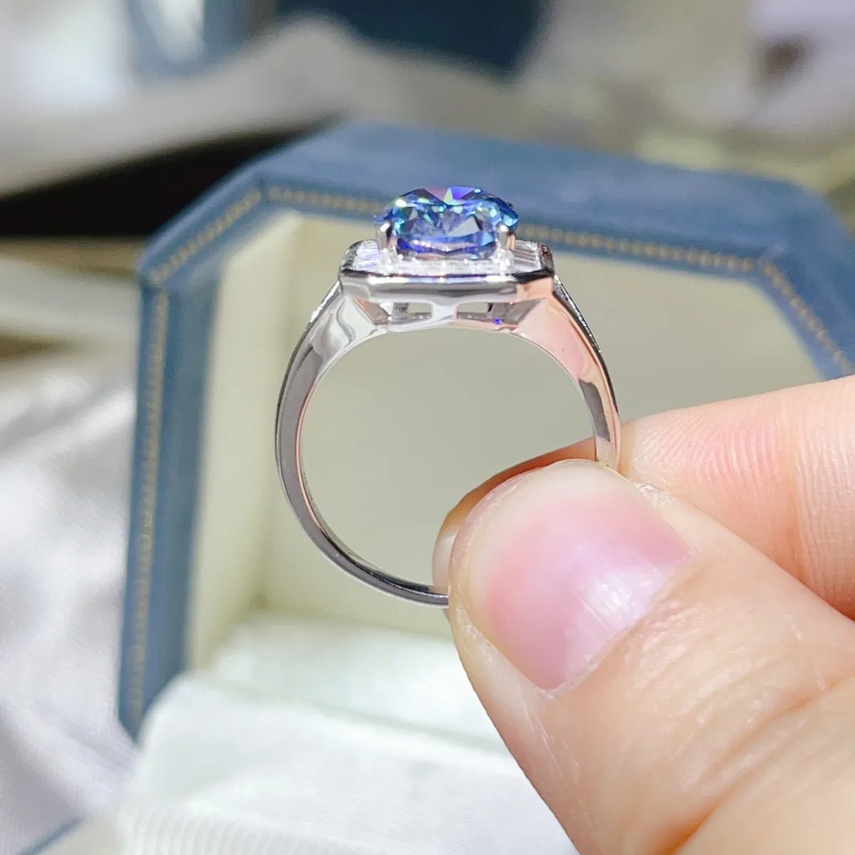 3 Carat Moissanite Square Ring - Samuels Jewelers