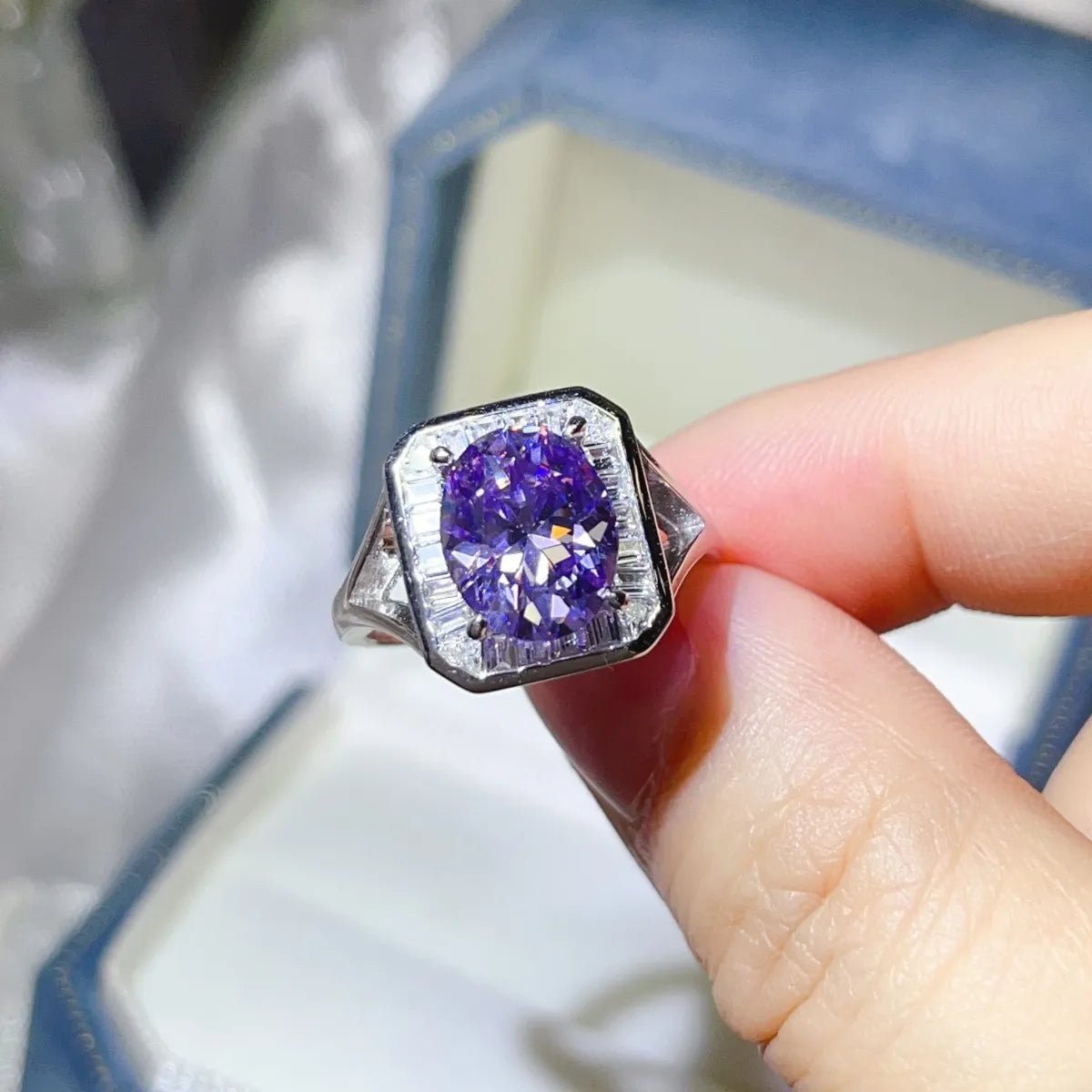3 Carat Moissanite Square Ring - Samuels Jewelers