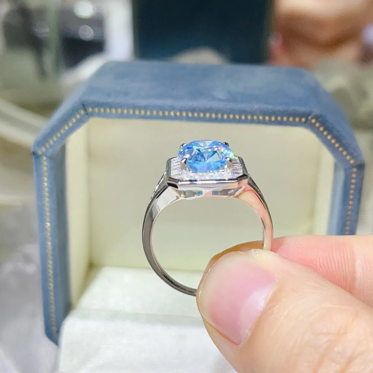 3 Carat Moissanite Square Ring - Samuels Jewelers