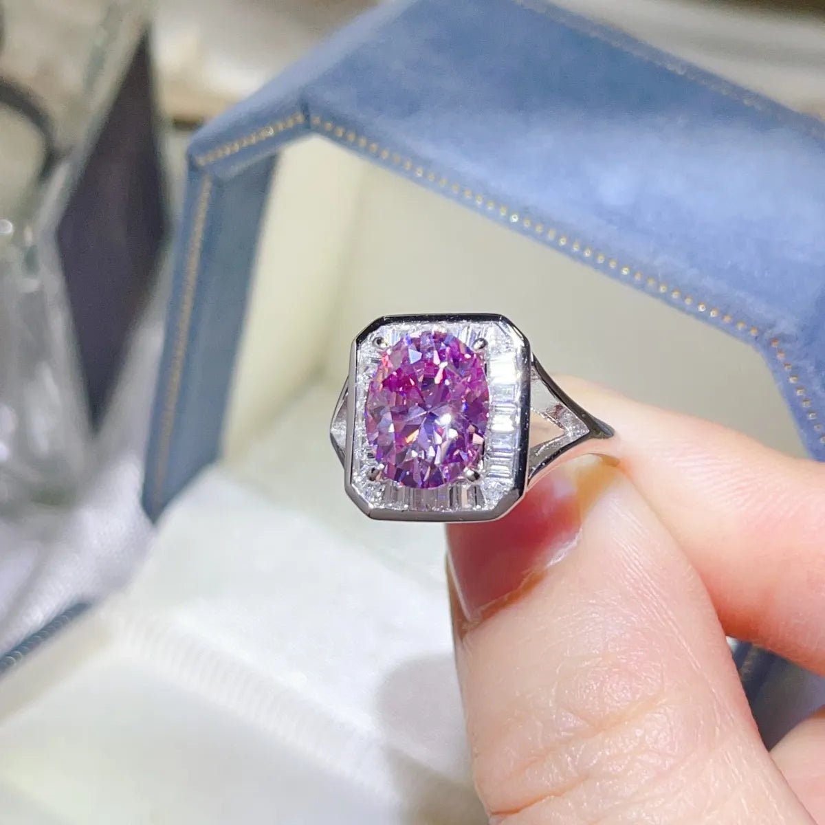 3 Carat Moissanite Square Ring - Samuels Jewelers