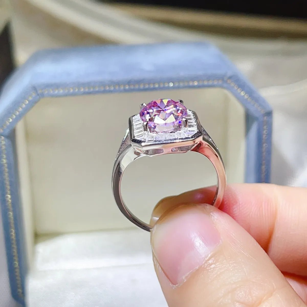3 Carat Moissanite Square Ring - Samuels Jewelers