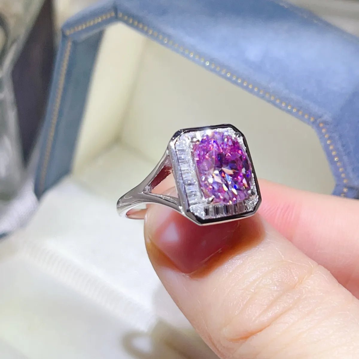 3 Carat Moissanite Square Ring - Samuels Jewelers