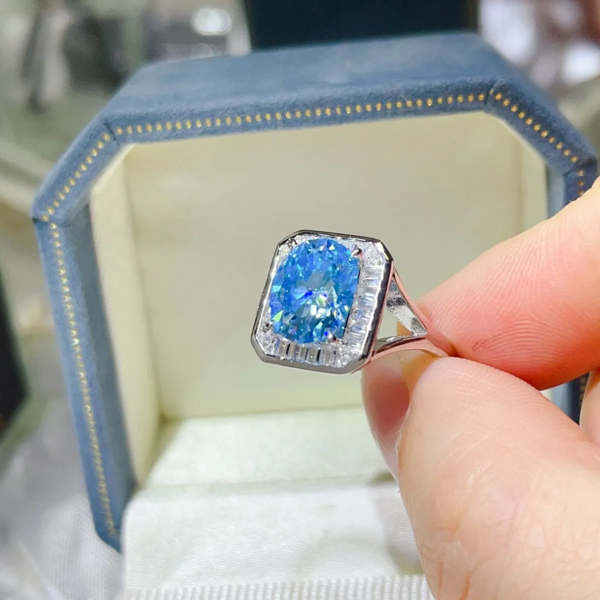 3 Carat Moissanite Square Ring - Samuels Jewelers