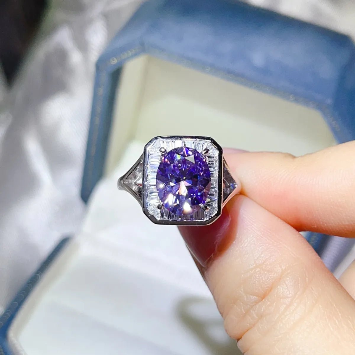 3 Carat Moissanite Square Ring - Samuels Jewelers