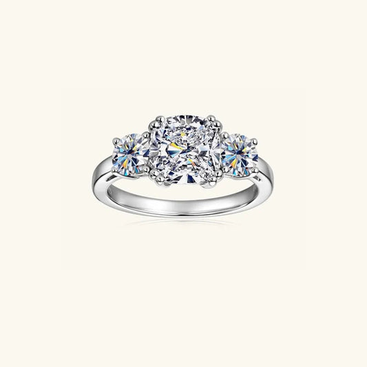 3.5 Carat Moissanite 925 Sterling Silver Ring - Samuels Jewelers