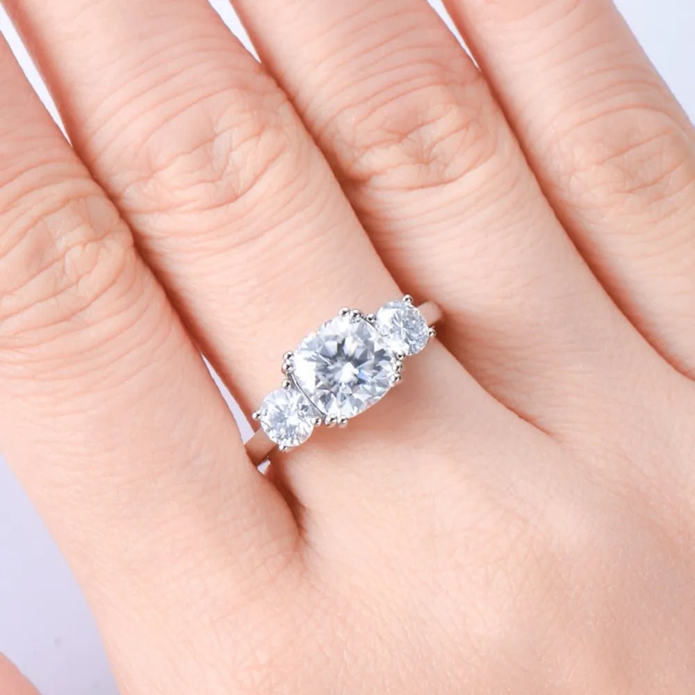 3.5 Carat Moissanite 925 Sterling Silver Ring - Samuels Jewelers