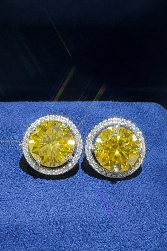 4 Carat Moissanite 925 Sterling Silver Earrings - Samuels Jewelers
