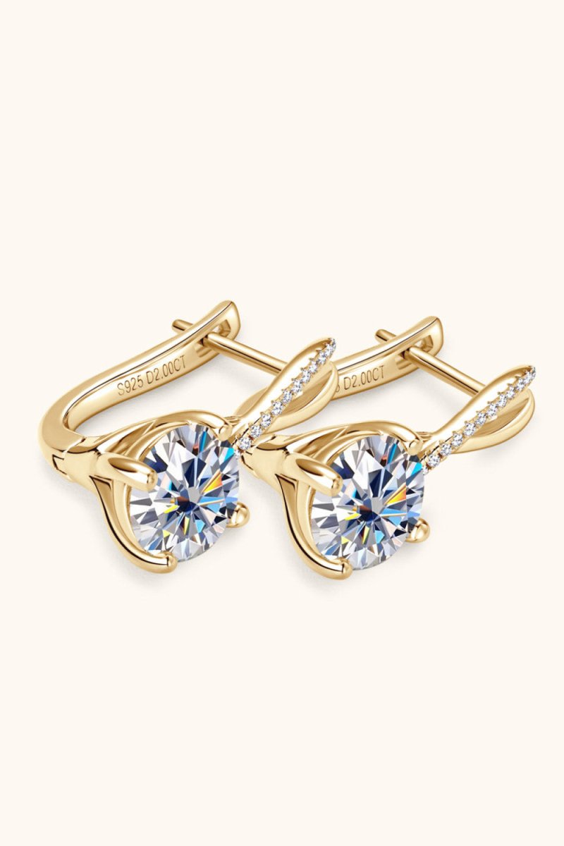 4 Carat Moissanite Earrings - 925 Sterling Silver - Samuels Jewelers