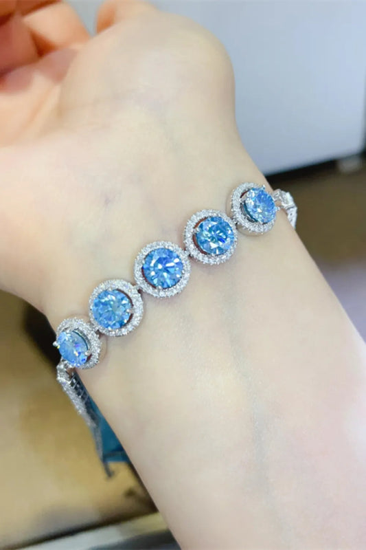 5 Carat Moissanite 925 Sterling Silver Bracelet - Samuels Jewelers