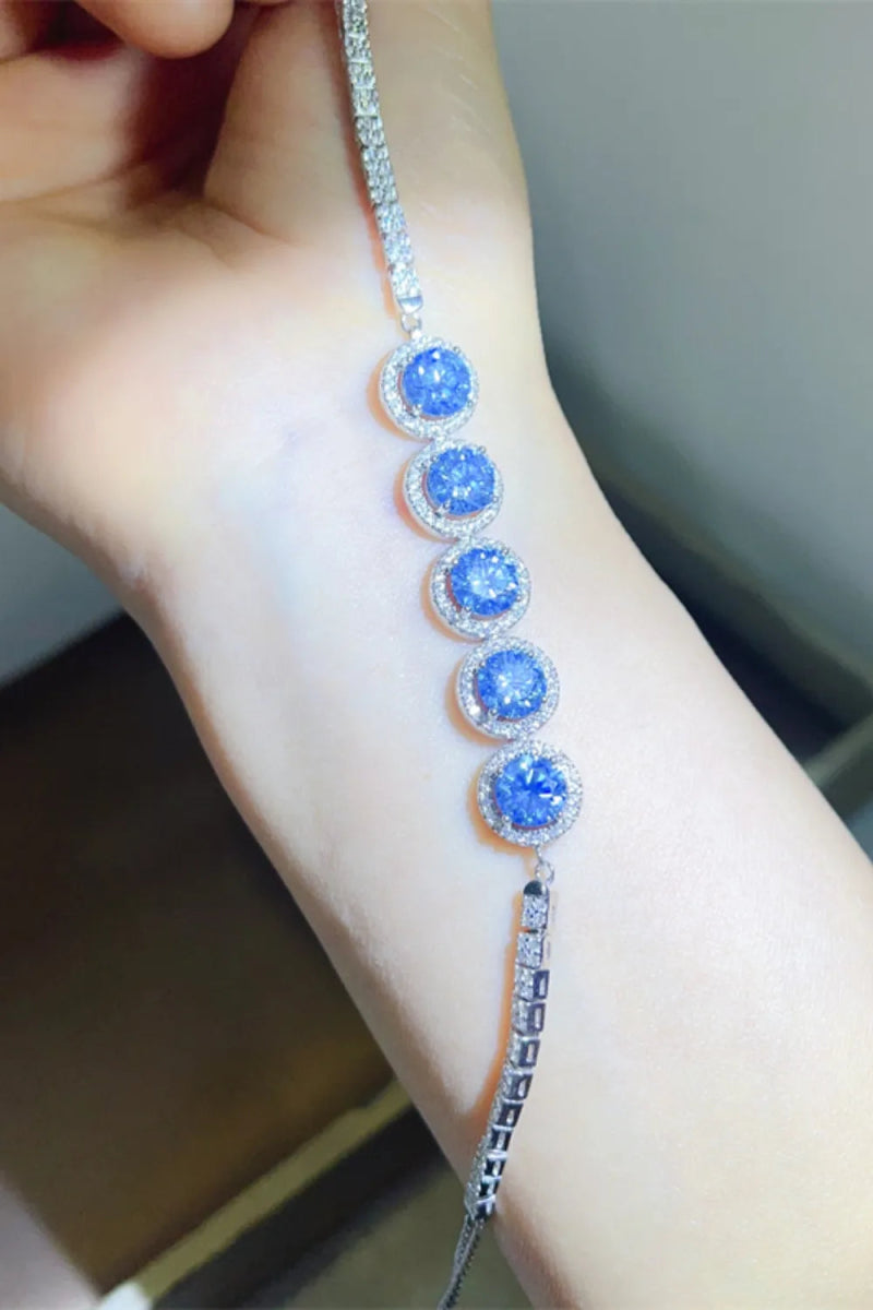5 Carat Moissanite 925 Sterling Silver Bracelet - Samuels Jewelers