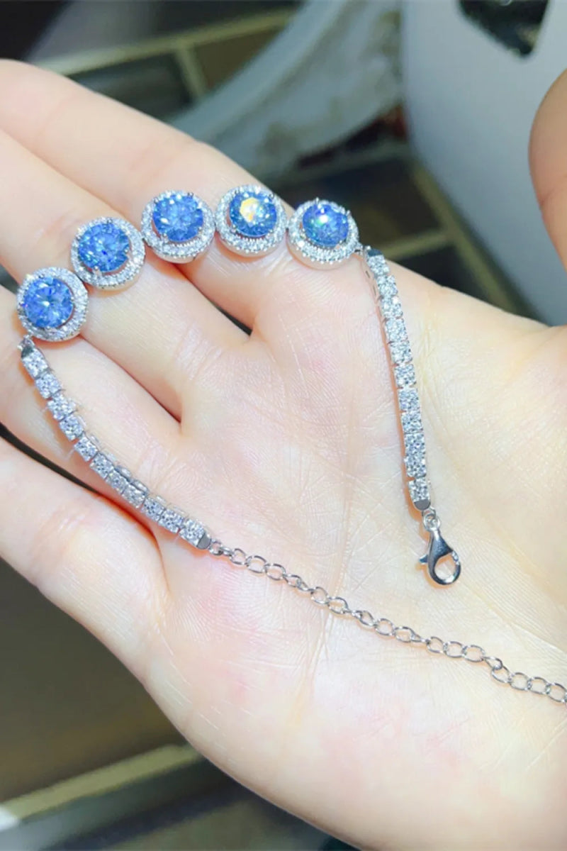 5 Carat Moissanite 925 Sterling Silver Bracelet - Samuels Jewelers