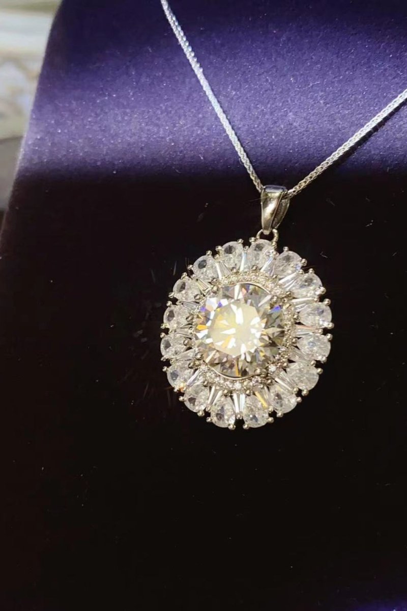5 Carat Moissanite 925 Sterling Silver Necklace - Samuels Jewelers