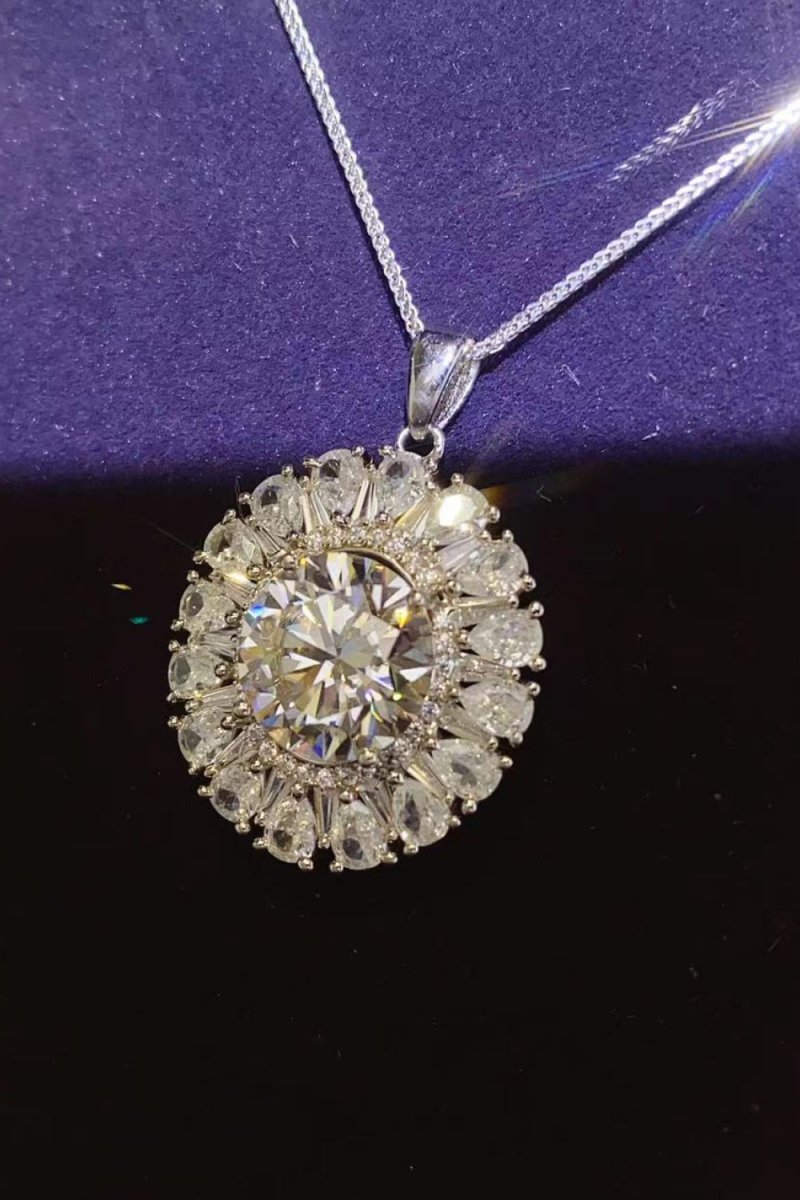 5 Carat Moissanite 925 Sterling Silver Necklace - Samuels Jewelers