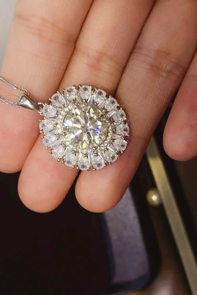 5 Carat Moissanite 925 Sterling Silver Necklace - Samuels Jewelers