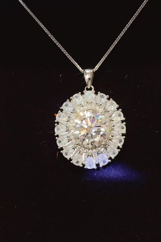 5 Carat Moissanite 925 Sterling Silver Necklace - Samuels Jewelers