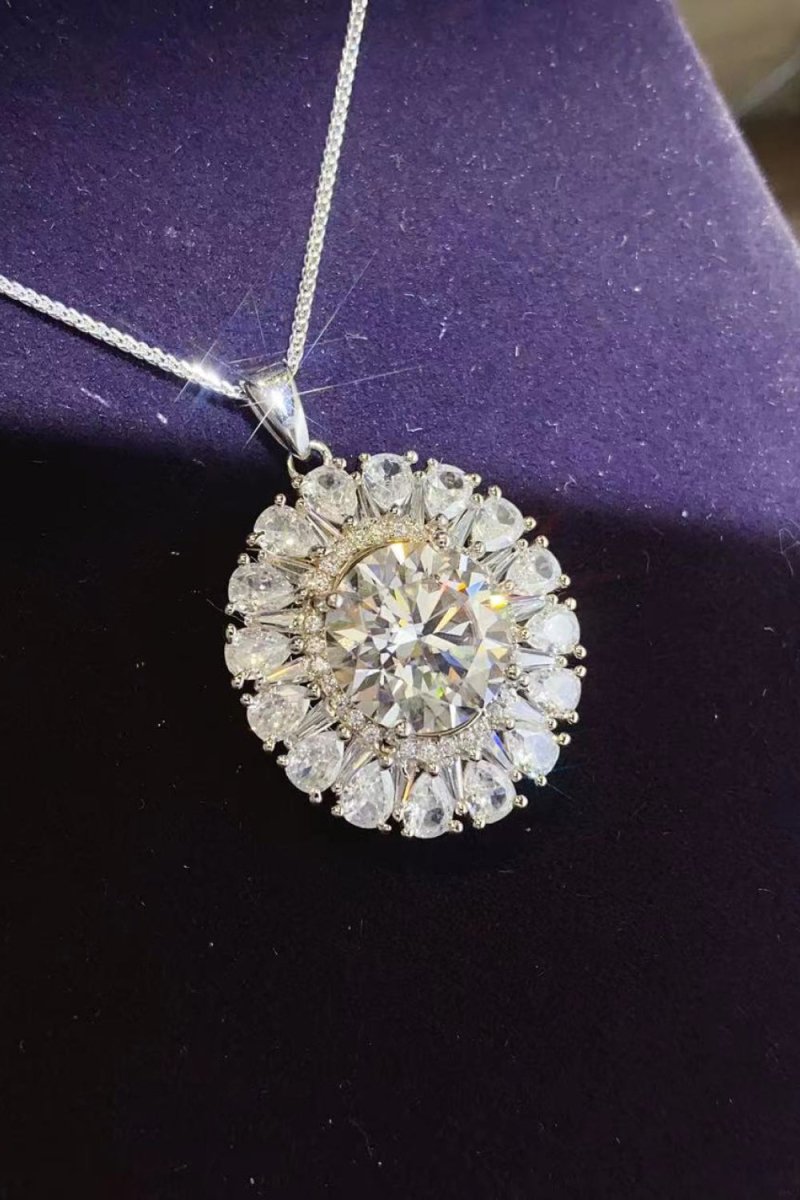 5 Carat Moissanite 925 Sterling Silver Necklace - Samuels Jewelers