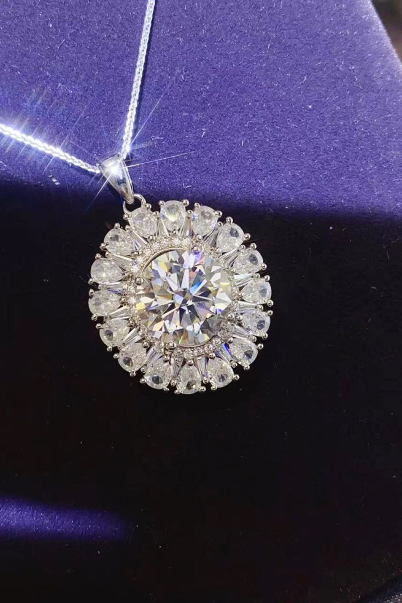 5 Carat Moissanite 925 Sterling Silver Necklace - Samuels Jewelers