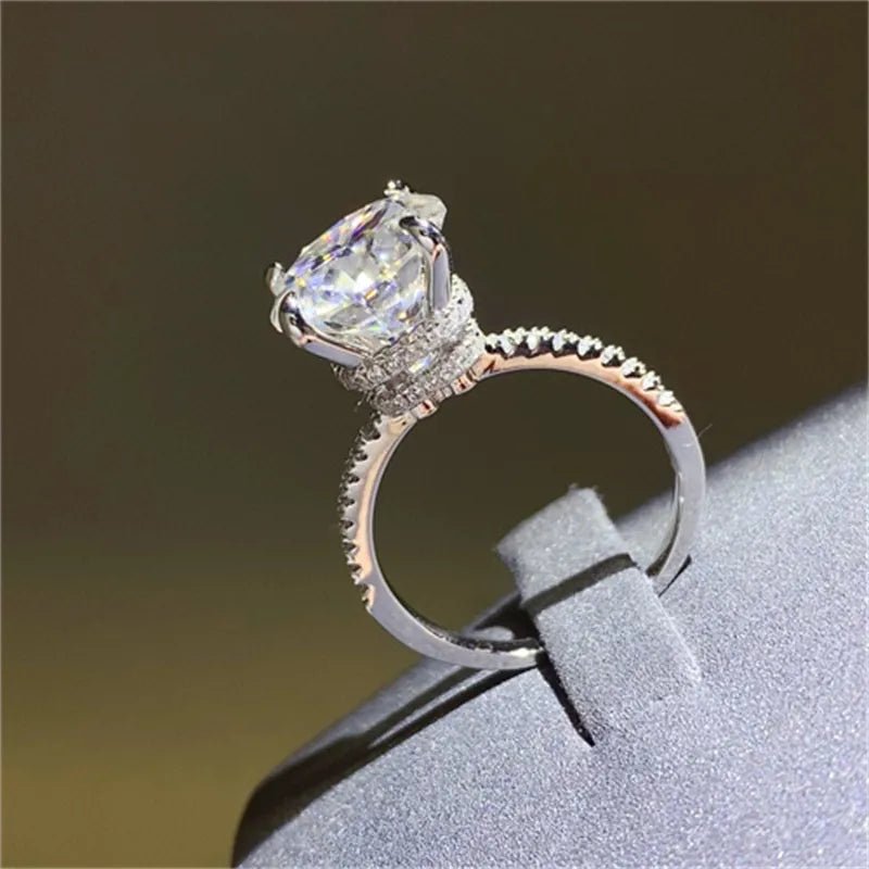 5 Carat Moissanite Ring - 925 Sterling Silver - Samuels Jewelers
