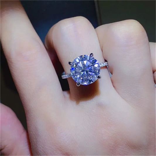 5 Carat Moissanite Ring - 925 Sterling Silver - Samuels Jewelers