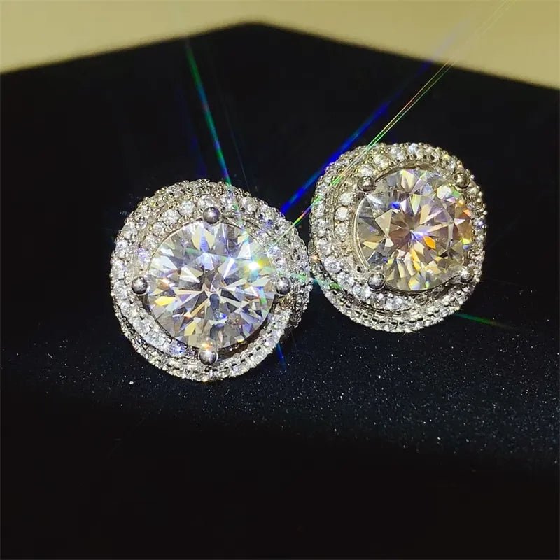 6 Carat Moissanite 925 Sterling Silver Earrings - Samuels Jewelers