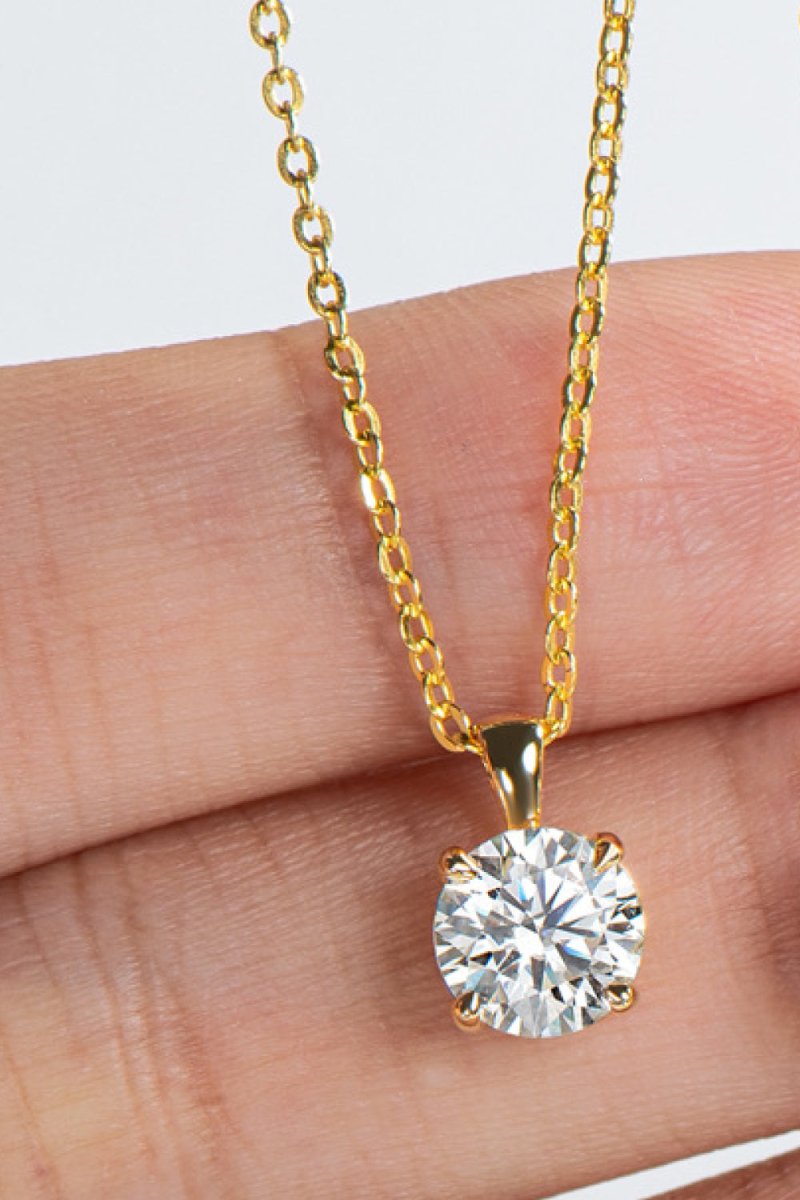 925 Sterling Silver 1 Carat Moissanite Chain - Link Necklace - Samuels Jewelers