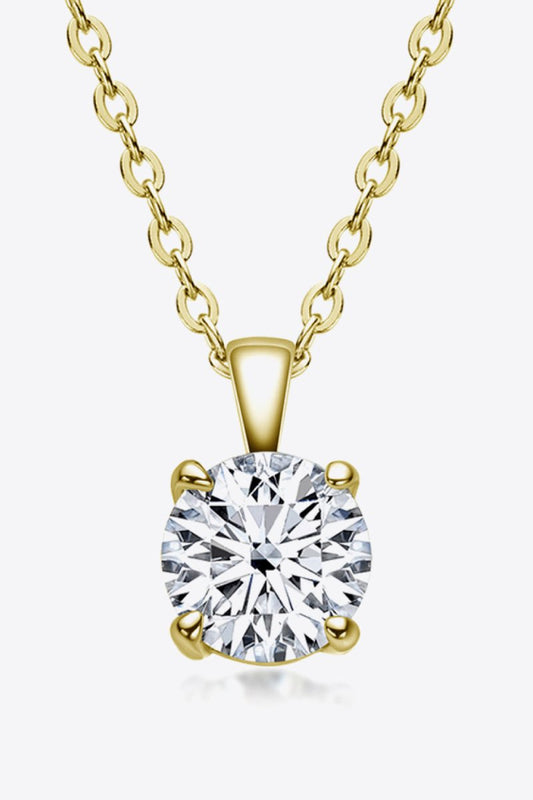 925 Sterling Silver 1 Carat Moissanite Chain - Link Necklace - Samuels Jewelers