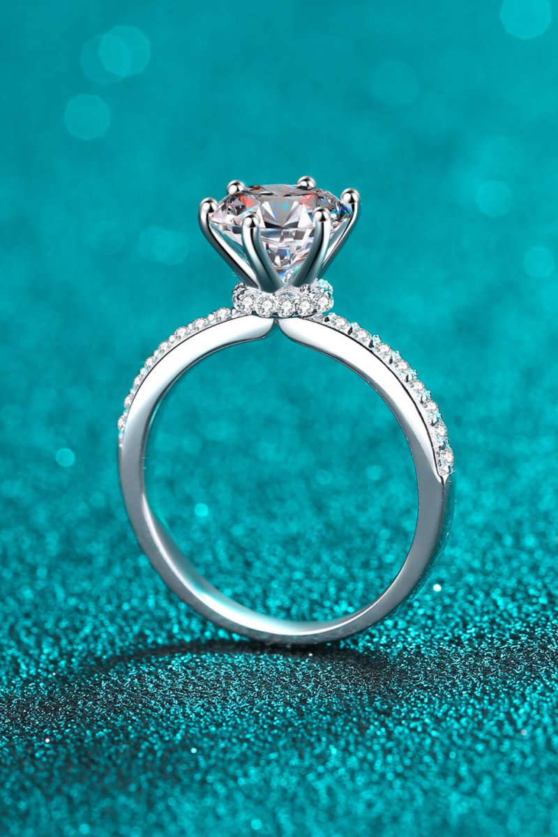 925 Sterling Silver 2 Carat Moissanite Ring - Samuels Jewelers