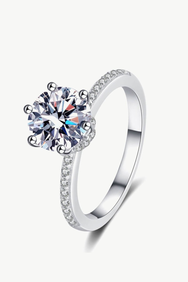 925 Sterling Silver 2 Carat Moissanite Ring - Samuels Jewelers