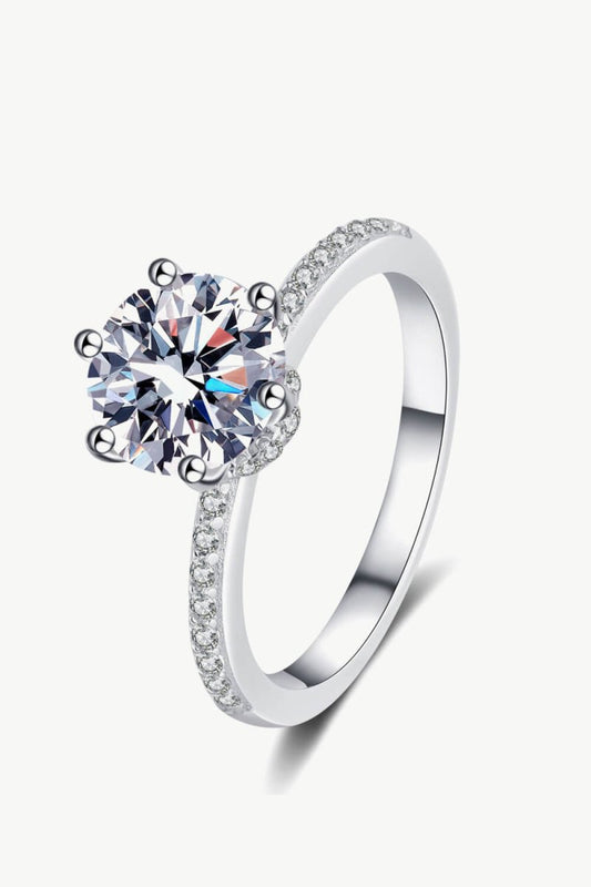 925 Sterling Silver 2 Carat Moissanite Ring - Samuels Jewelers