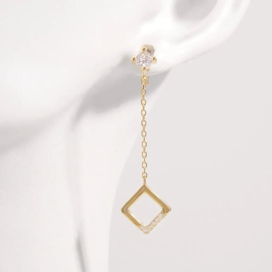 925 Sterling Silver Inlaid Zircon Earrings - Samuels Jewelers