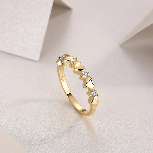 925 Sterling Silver Moissanite Heart Ring - Samuels Jewelers