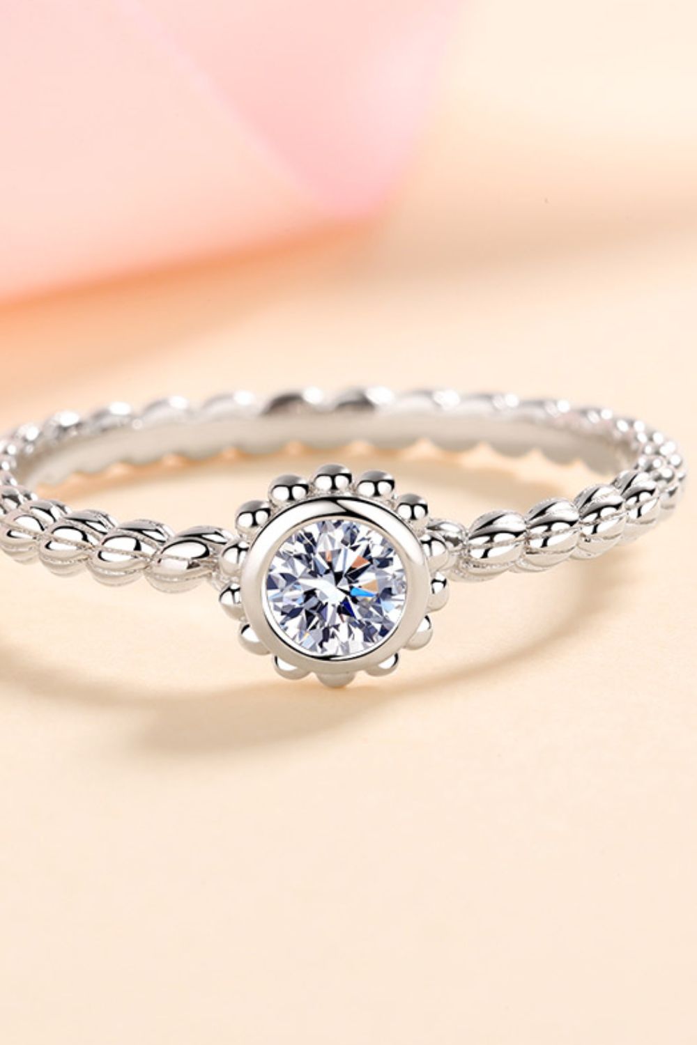 0.3 Carat Moissanite Rhodium-Plated Ring | Samuels Jewelers