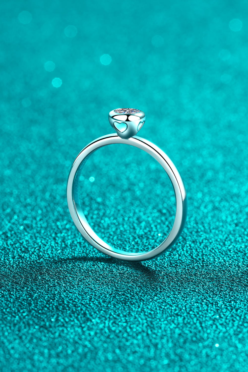 0.3 Carat Moissanite Rhodium-Plated Solitaire Ring | Samuels Jewelers