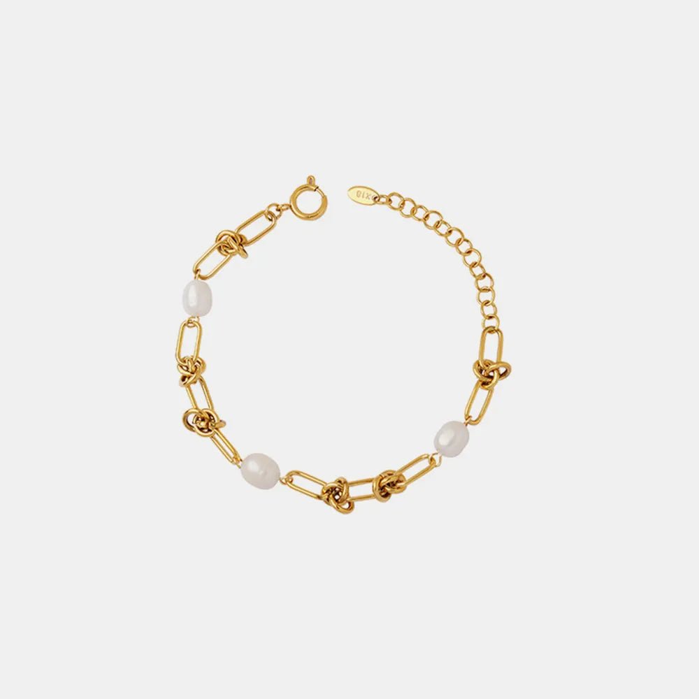 Freshwater Pearl Titanium Steel Bracelet - Samuels Jewelers